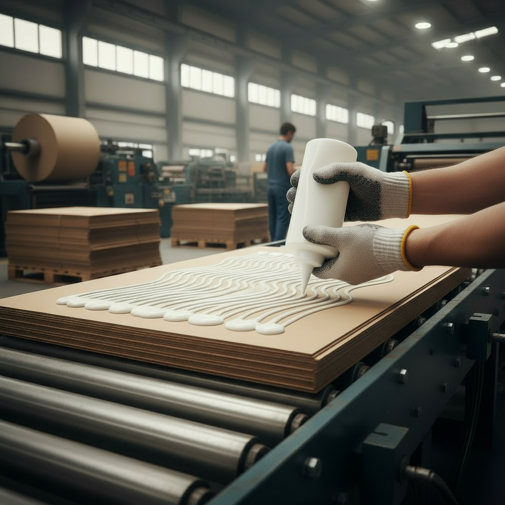 غراء كرتون يدوي